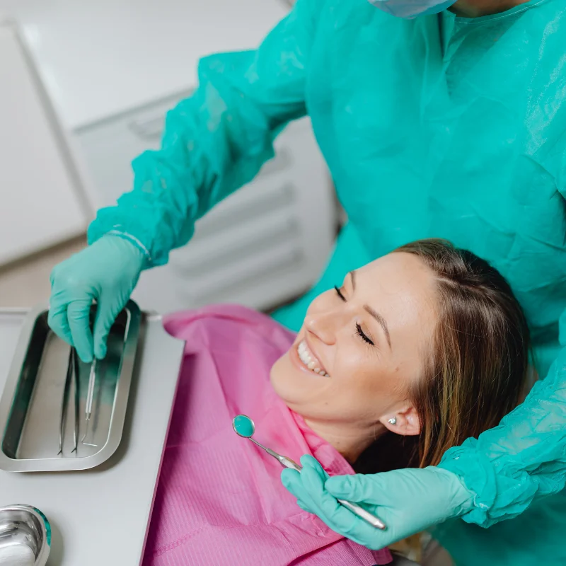 Patient receiving dental bridge treatment at Riverfront Dental in Cambridge Ontario