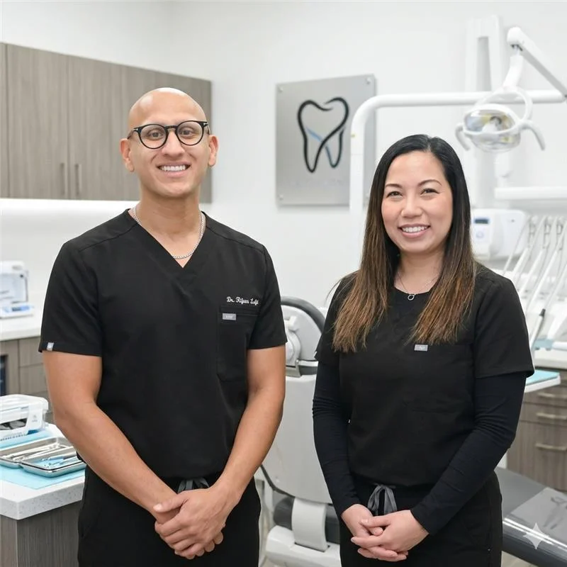 Dr. Kim Beaucage and Dr. Rifaan Lalji at Riverfront Dental clinic in Cambridge Ontario