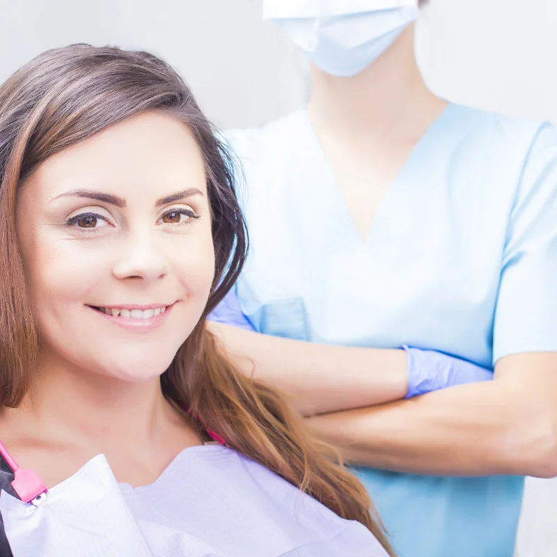 Smiling patient after cosmetic dentistry consultation at Riverfront Dental in Cambridge Ontario